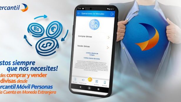 Banco Mercantil ofrece compra y venta de divisas desde su aplicación móvil