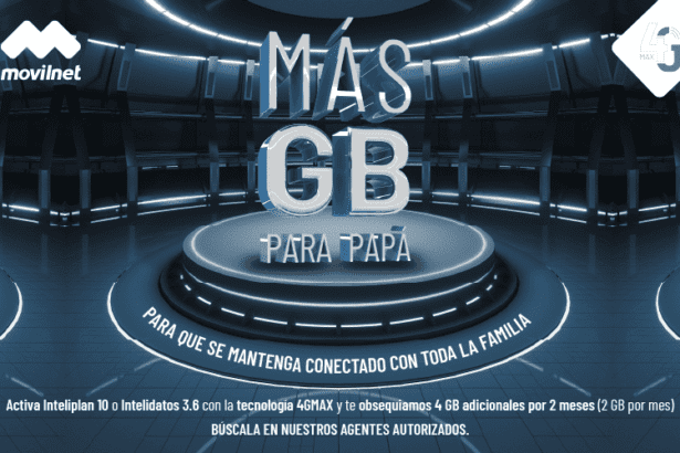 Movilnet celebra el mes del padre con la promoción "Más GB para Papá"