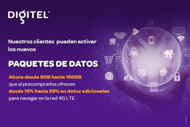 paquetes de datos de digitel. ofrecen hasta 30 % mas de contenido en gigas